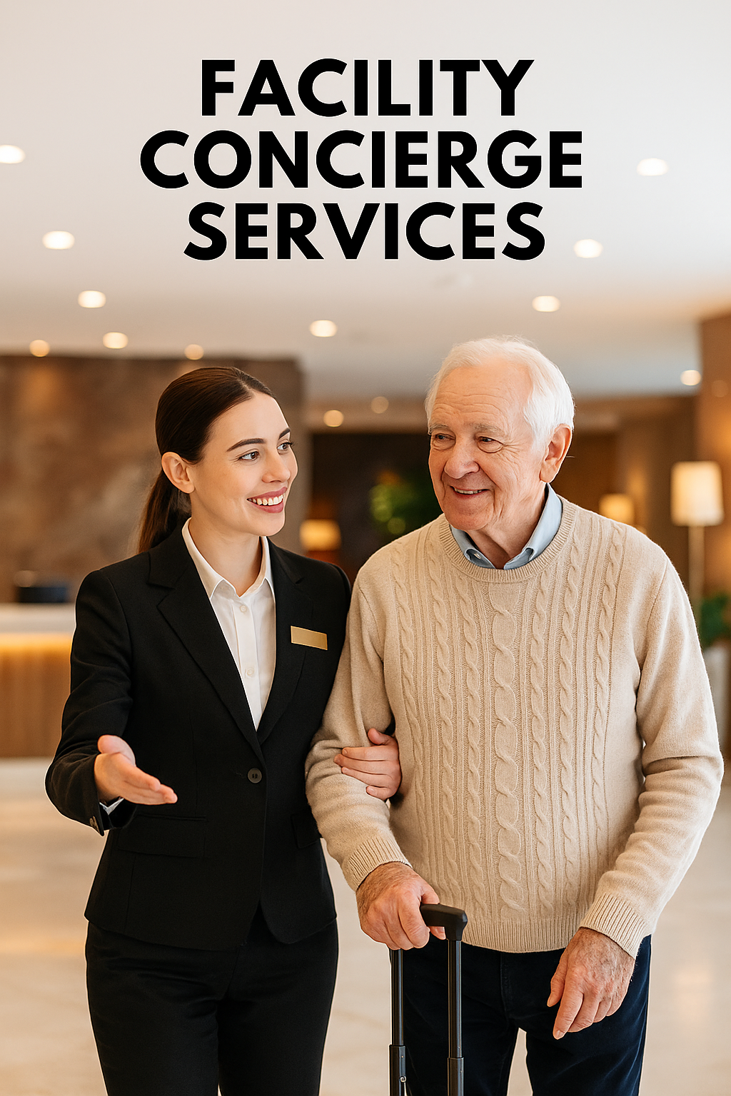 Professional caregiver providing facilities concierge services in Cook County